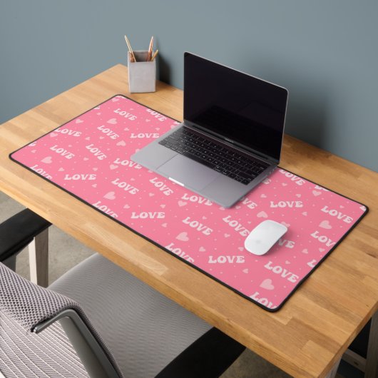 PASTEL ROZE VALENTIJN LOVE SCRIPT BUREAUMAT (Kantoor 2)