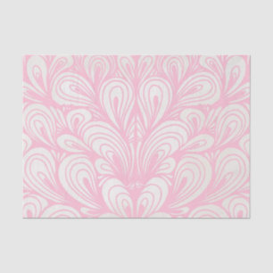 Pastel roze veer decoupage tissuepapier