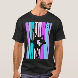 pastel roze verjaardagsvrouwen kleurrijke ijs sk t-shirt