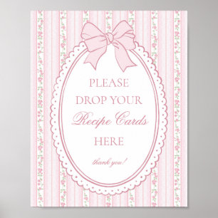 Pastel Roze Vintage Fantasie Bloemig Deel een Rece Poster