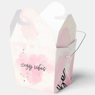 Pastel Roze Waterverf Cadeau Doos voor Feestjes & Bedankdoosjes