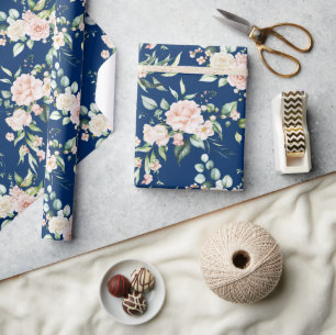 Pastel roze waterverven rozen patroon cadeaupapier