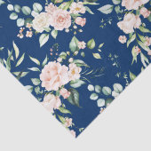 Pastel roze waterverven rozen patroon tissuepapier (Detail)