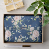 Pastel roze waterverven rozen patroon tissuepapier (Geschenk)