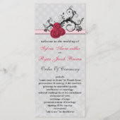 pastel roze Wedding programma (Voorkant)