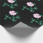 Pastel roze Wilde Roos Cadeaupapier (Hoek)