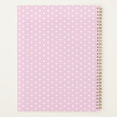 Pastel Roze Wit Stippen Personalized Planner (Achterkant)