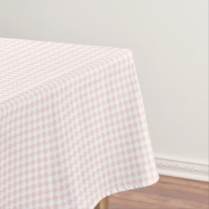 Pastel Roze Witte Huis Decor Geruit Patroon Tafelkleed