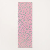 Pastel Roze Zilveren Luipaardprint Yogamat (Voorkant)
