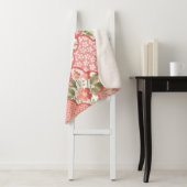 Pastel Rozen Bloemen Patchwork Patroon Sherpa Deken (In situ)