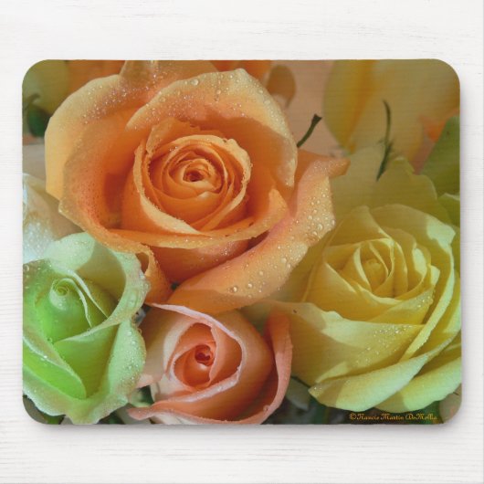 Pastel Rozen-Mousepad Muismat (Voorkant)