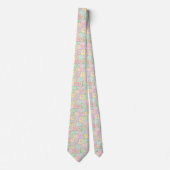 Pastel Rozentuin Patroon Stropdas (Voorkant)