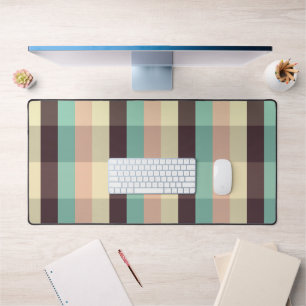 Pastel ruitpatroon in horizontale strepen bureaumat