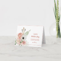 Pastel Rustic Flowers Moederdag Kaart
