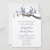 Pastel Rustic Grove Lavender  Birds Wedding Kaart (Voorkant)
