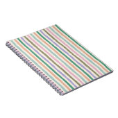Pastel Rustic Striped Notitieboek (Rechterzijde)