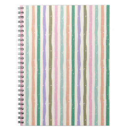 Pastel Rustic Striped Notitieboek