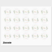 Pastel rustieke bloemen dank u bruiloft Sticker (Vel)