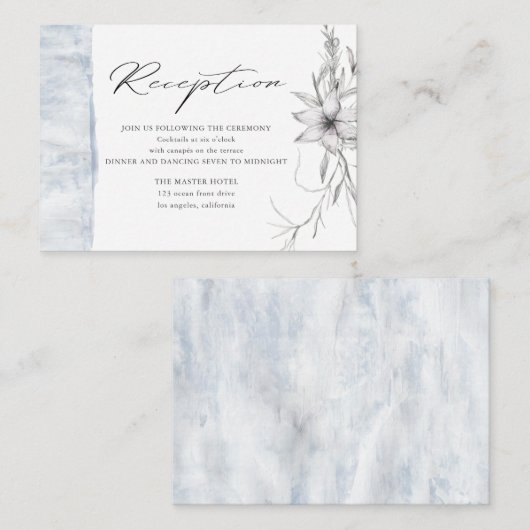 pastel rustique botanique carte de mariage (Devant / Derrière)