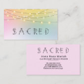 ** Pastel SACRED String Lights Psychische Reiki Visitekaartje (Voorkant / Achterkant)