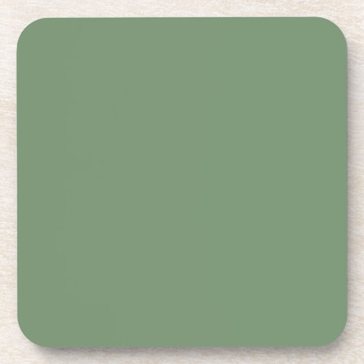 Pastel Sage Green Cork Onderzetter (Voorkant)