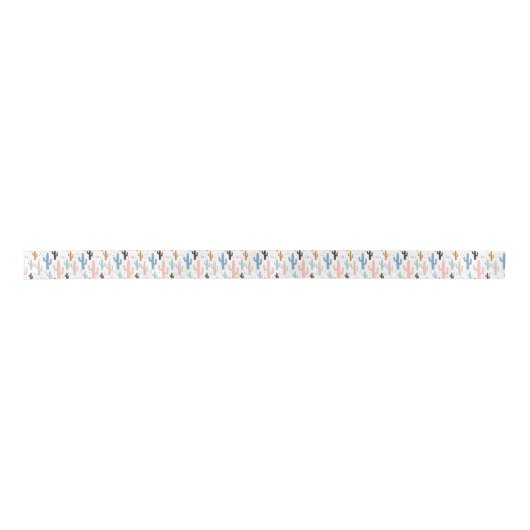 Pastel Saguaro Cactus Pattern Lint (Voorkant)