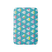 Pastel Sailboat Pattern Badmat (Voorkant Verticaal)