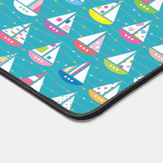 Pastel Sailboat Pattern Bureaumat (Hoek)