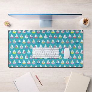Pastel Sailboat Pattern Bureaumat