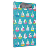 Pastel Sailboat Pattern Klembord (Rechts)