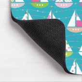 Pastel Sailboat Pattern Muismat (Hoek)