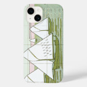 Pastel Sailboats Faux Tile coque iphone (Verso)