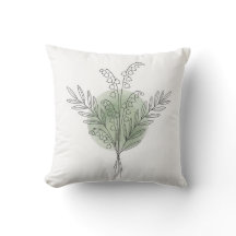 Pastel Saliegroene Lijnkunst Lelietje-van-dalen