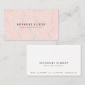 Pastel Saupoudrer Carte de visite maman rose (Devant / Derrière)