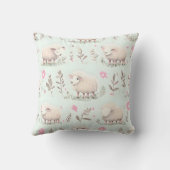 Pastel schaap en kussen met bloempatroon (Achterkant)