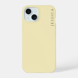 Pastel schaduw Oasis Geel | Monogram iPhone 15 Hoesje