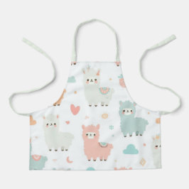 Pastel Schattige Alpaca Patroon Schort