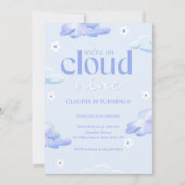 Pastel Schattige Cloud Negen Meisjes en Jongens 9e Kaart (Voorkant)