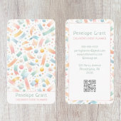Pastel Schattige Confetti Kinder Feest en Event Pl Visitekaartje