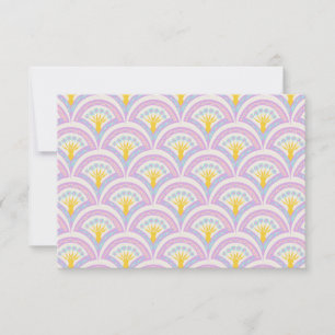 Pastel Schelp Patroon Bedankkaart