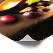Pastel schets fruit stilleven poster (Hoek)