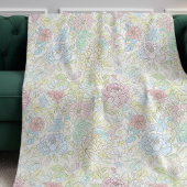 Pastel schets waterverf bloemmotief fleece deken