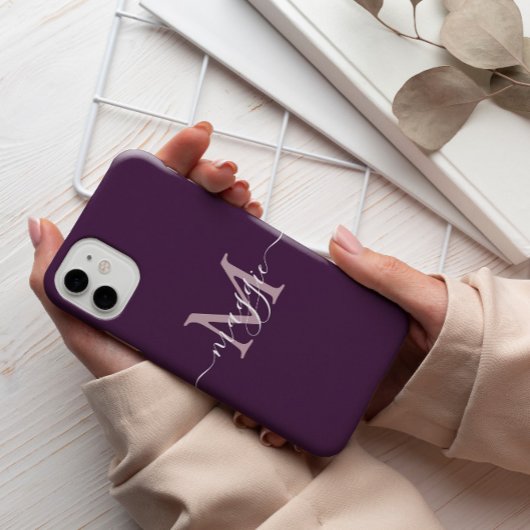 Pastel Script Monogram Hoesje Case-Mate iPhone 14
