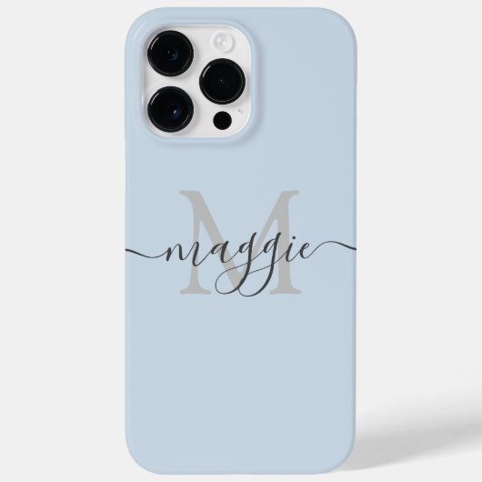 Pastel Script Monogram Thermal Tumbler Case-Mate iPhone Case (Achterkant)