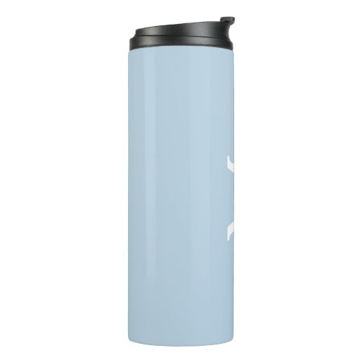 Pastel Script Monogram Thermal Tumbler Thermosbeker (Gedraaid links)