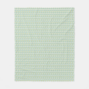 Pastel Seahorse Weave Yellow Green Pattern Fleece Deken