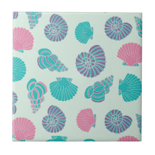 Pastel Seashell Pattern 1 Tegeltje