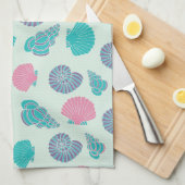 Pastel Seashell Pattern 1 Theedoek (Quarter Fold)