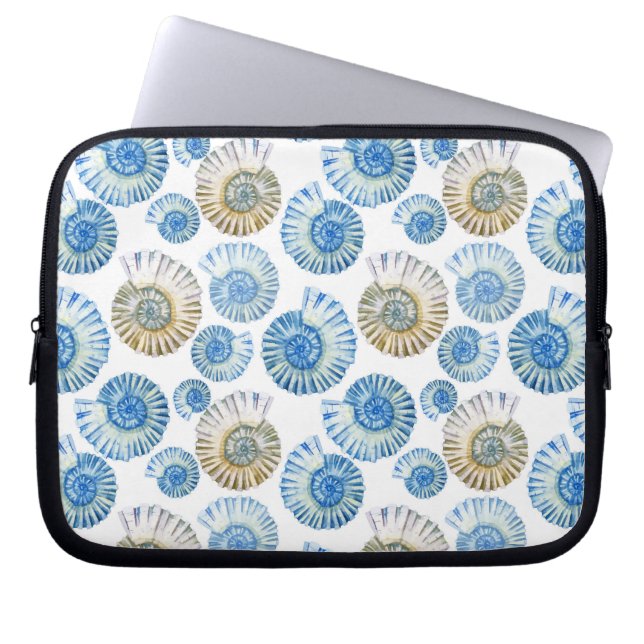 Pastel Seashell Pattern 2 Laptop Sleeve (Voorkant)