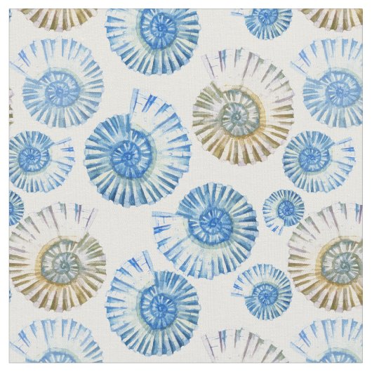 Pastel Seashell Pattern 2 Stof (Close Up)